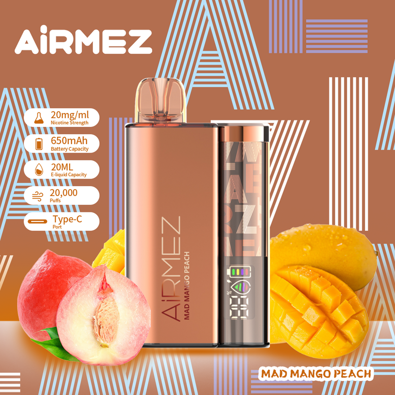 AiRMEZ Original Disposable | Mad Mango Peach 20K Puff