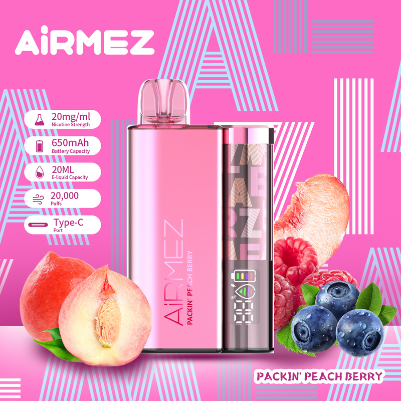AiRMEZ Original Disposable | Packin' Peach Berry 20K Puff