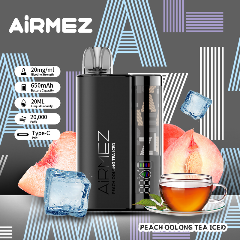 AiRMEZ Original Disposable | Peach Oolong Tea Iced 20K Puff