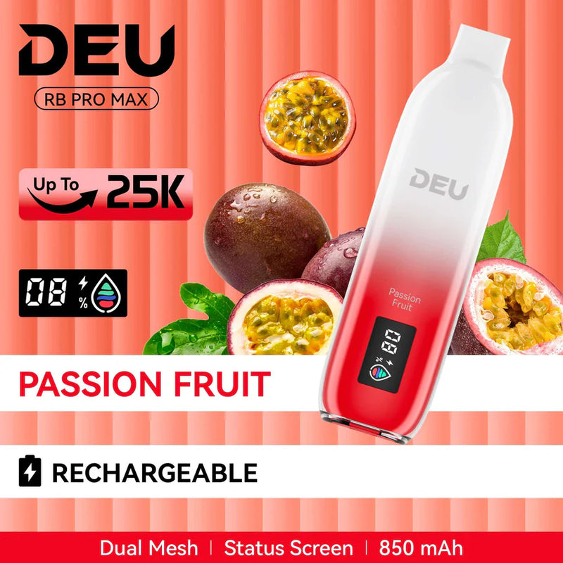 DEU RB PRO MAX+ Disposable Vape |Passion Fruit-25K Puffs