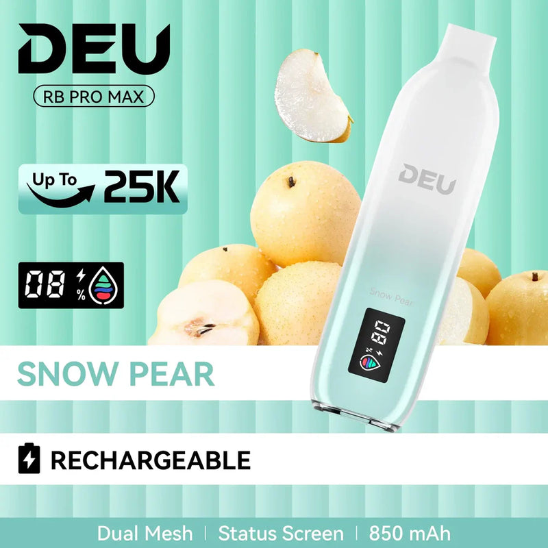 DEU RB PRO MAX+ Disposable Vape |Snow Pear-25K Puffs