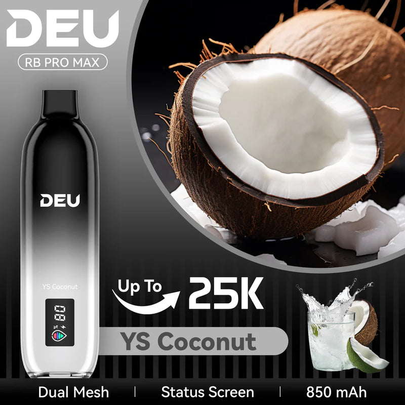 DEU RB PRO MAX+ Disposable Vape |YS Coconut-25K Puffs