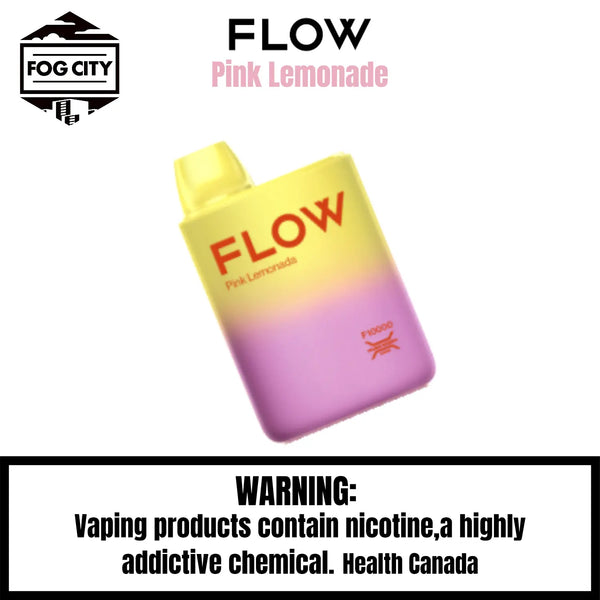 Flow F10000 Disposable Vape 10K Puffs Pink Lemonade Flavor - Super Icy and Smooth, Available at Fog City Vape