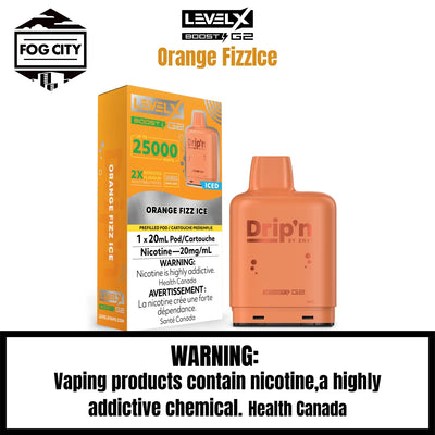 Level X Drip'n Boost G2 Pod | Orange Fizz-25K Puff