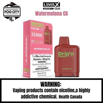 Level X Drip'n Boost G2 Pod | Watermelona CG-25K Puff