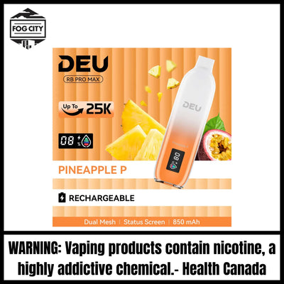 DEU RB PRO MAX+ Disposable Vape |Pineapple P-25K Puffs