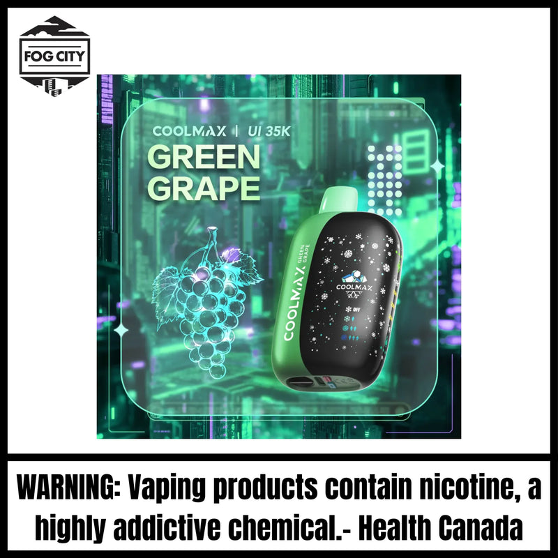 CoolMax UI 35K Disposable Vape |Green Grape-35K Puffs