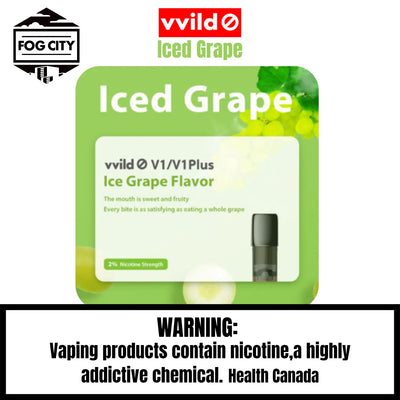 Vvild V1 Pod System Vape 3 Pods in Box Jada Grape Flavor - Rich Tea Flavor, Smooth Taste, Available at Fog City Vape