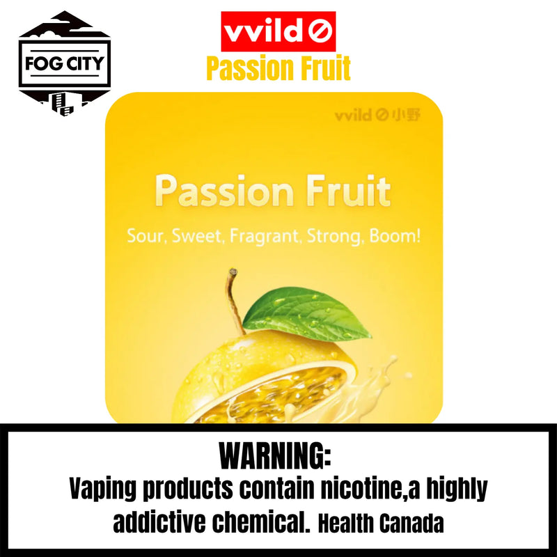 Vvild V1 Pod System Vape 3 Pods in Box Passion Fruit Flavor - Rich Tea Flavor, Smooth Taste, Available at Fog City Vape