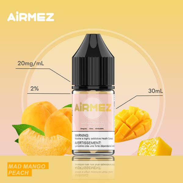 AiRMEZ E-Liquid 30 mL |Mad Mango Peach