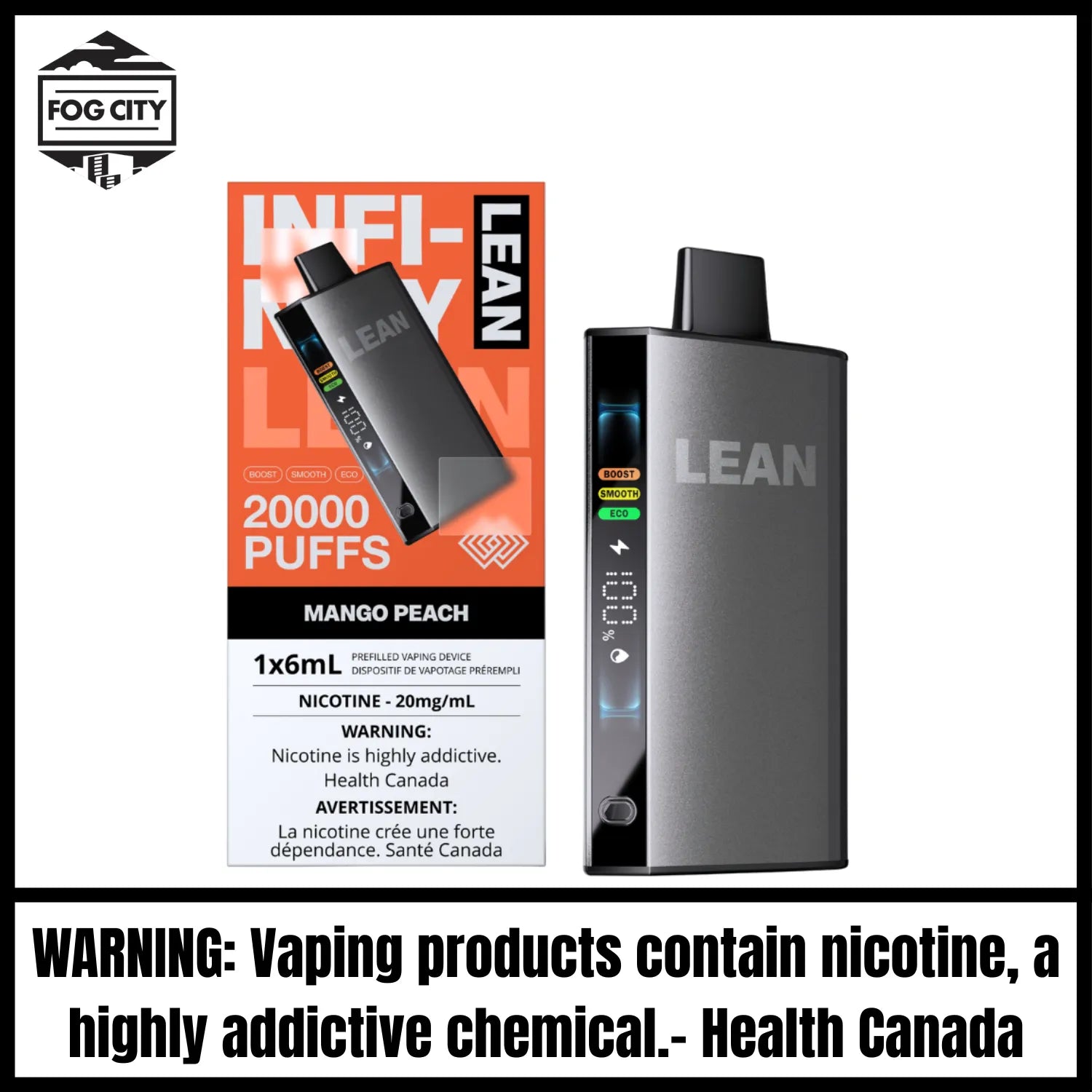 Infinity Lean Mango Peach Disposable VAPE