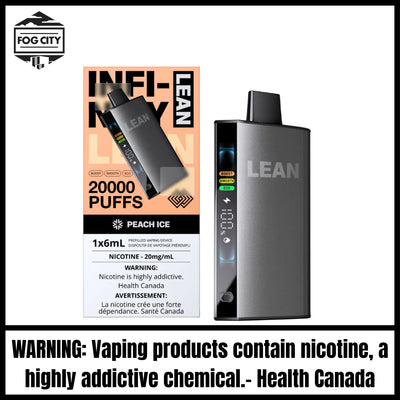 Infinity Lean Disposable Vape 20K|Peach Ice