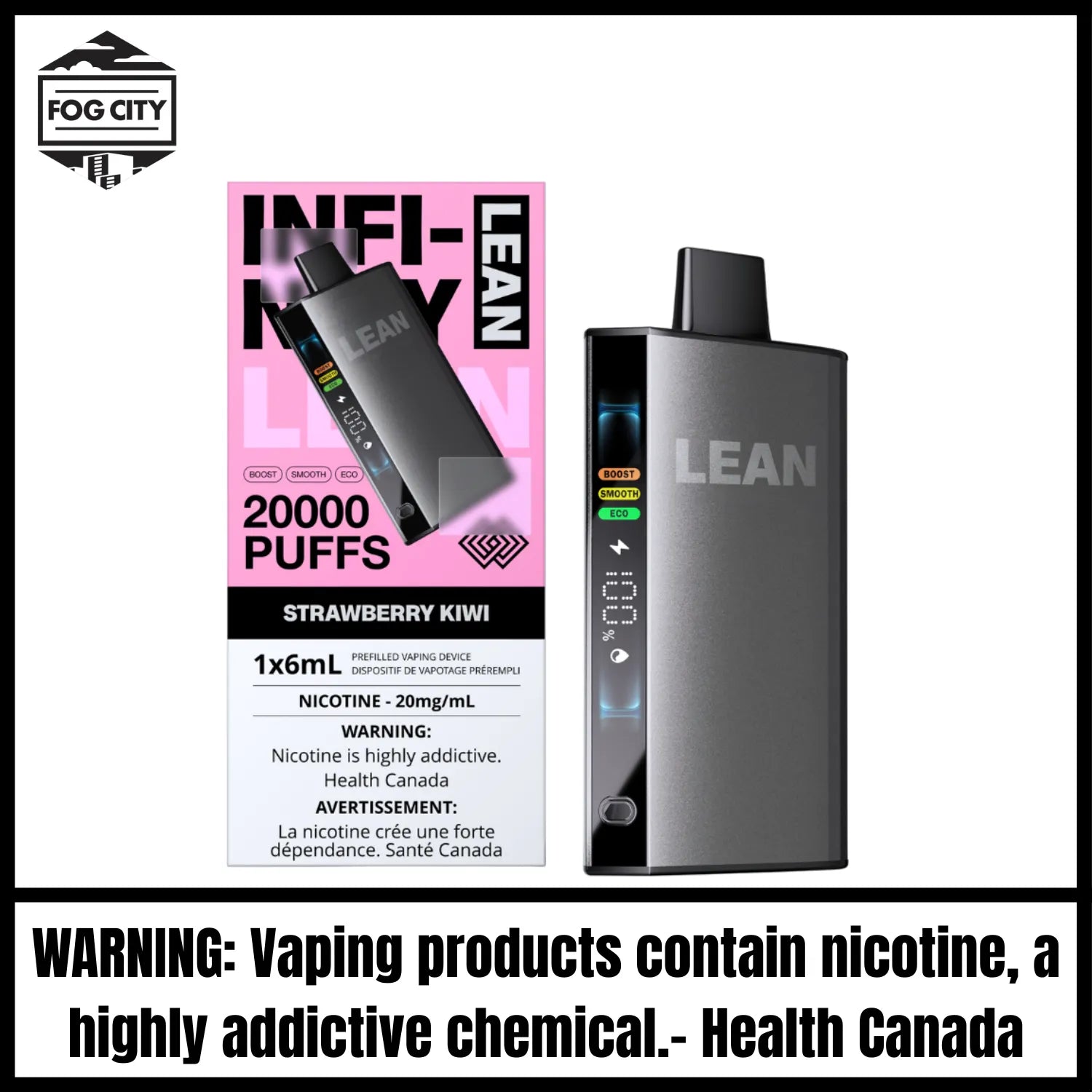 Infinity Lean Strawberry Kiwi Disposable VAPE