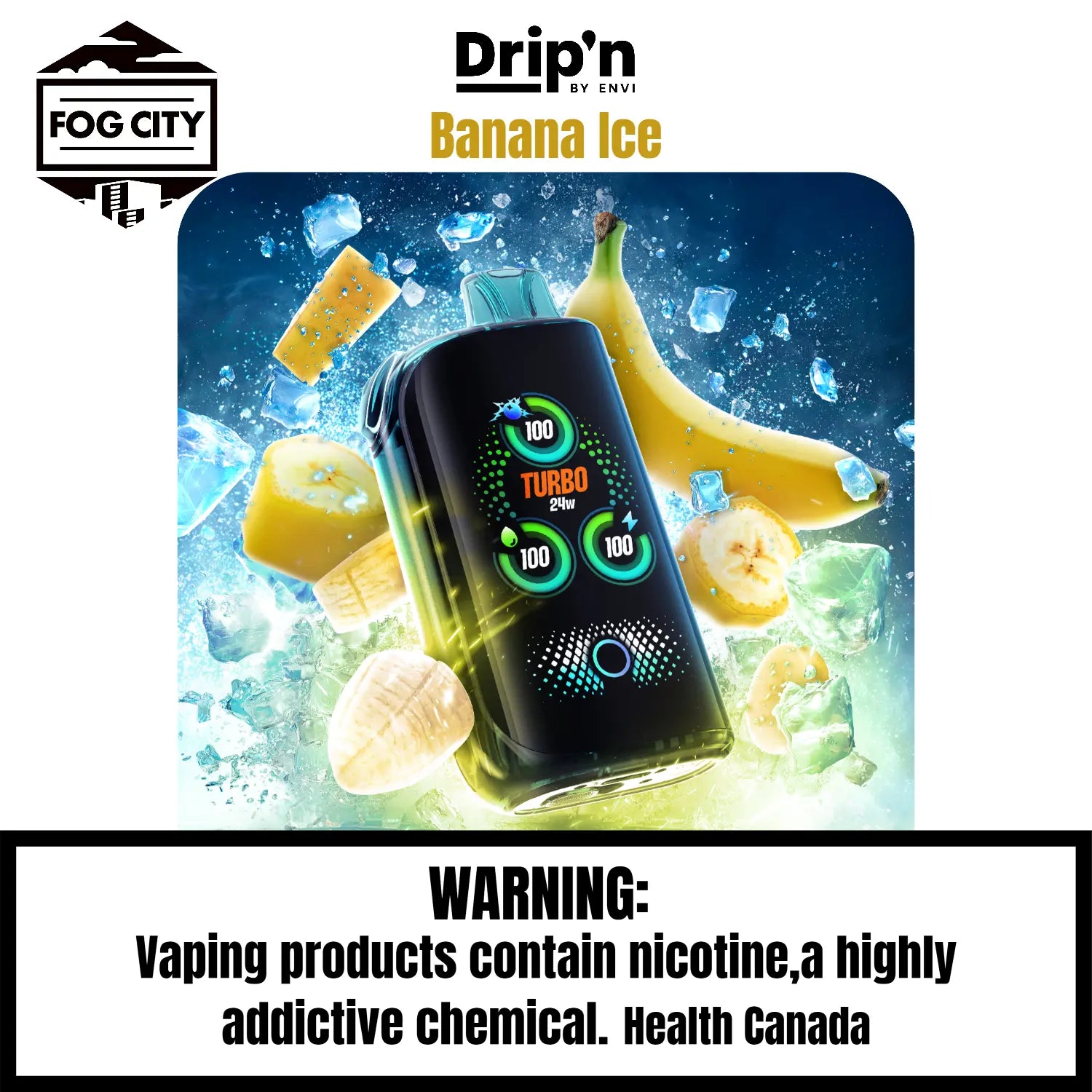 Drips By Envi Fasta Blast Disposable VAPE Flavour Banana Ice