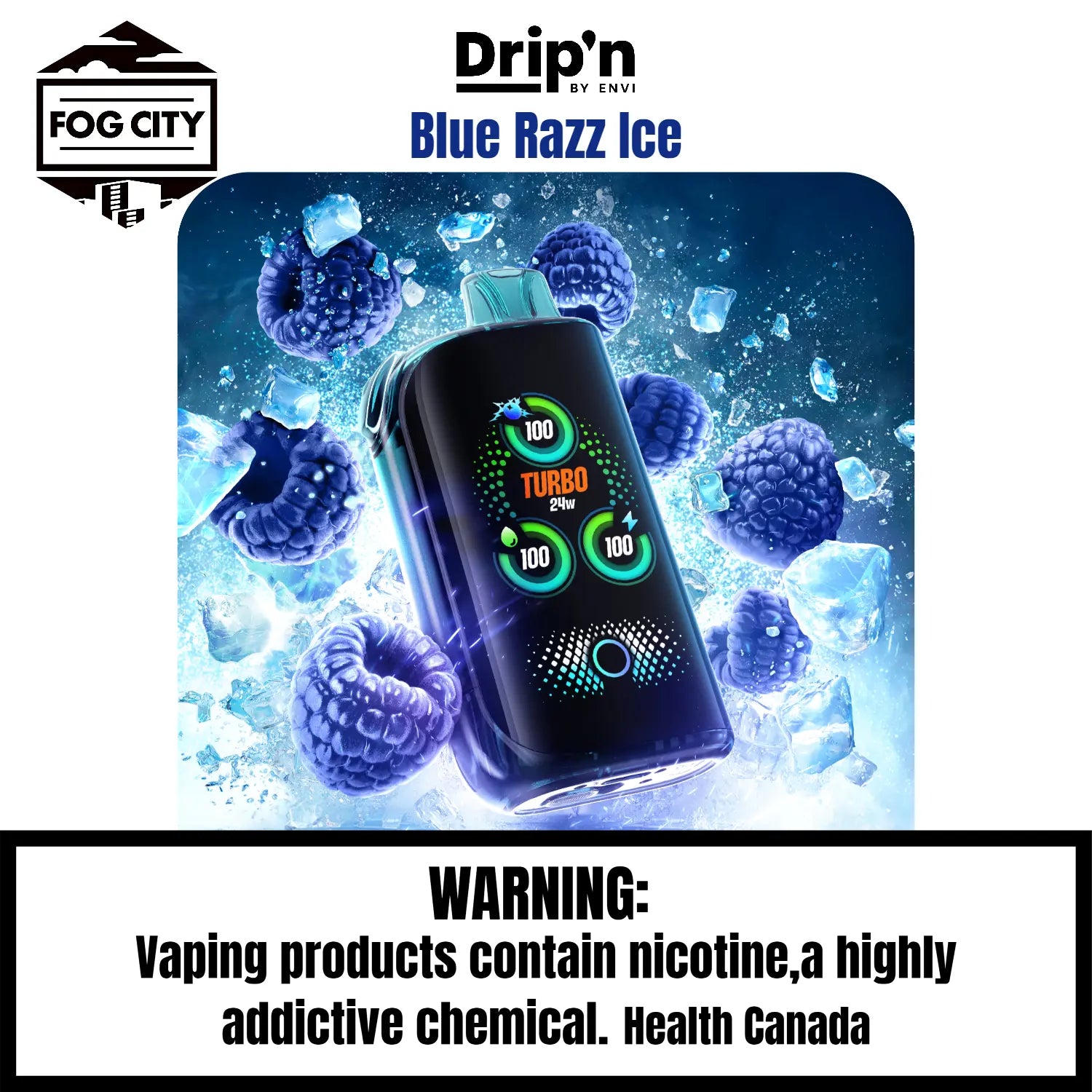 Drips By Envi Fasta Blast Disposable VAPE Flavour Blue Razz Ice