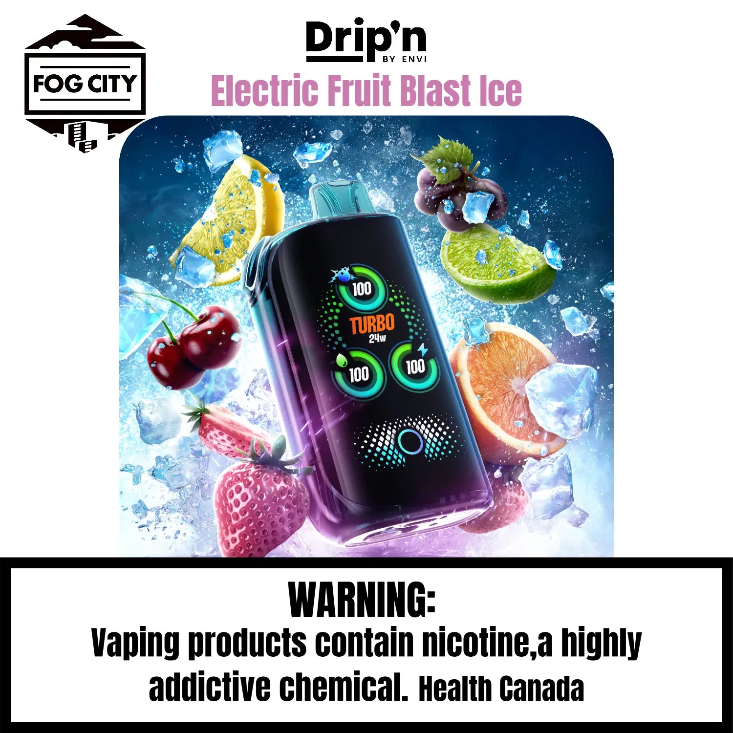 Drips By Envi Fasta Blast Disposable VAPE Flavour Electric Fruit Blast Ice