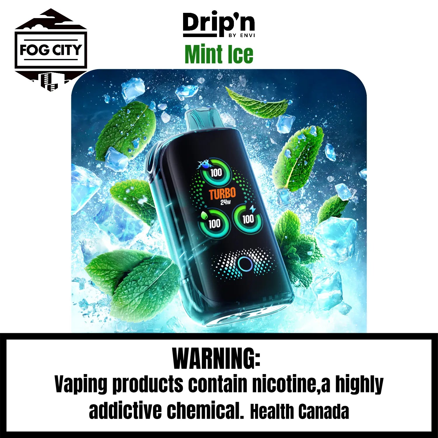 Drips By Envi Fasta Blast Disposable VAPE Flavour Mint Ice