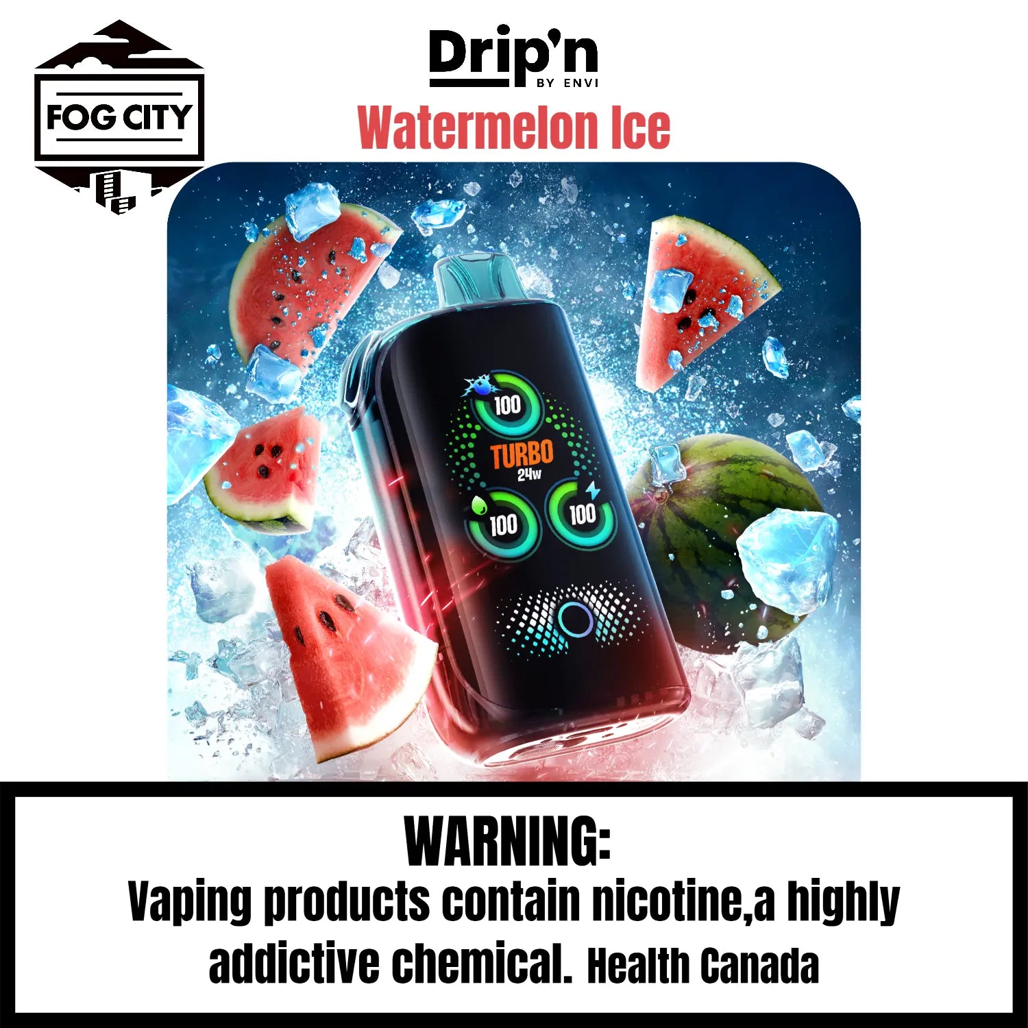 Drips By Envi Fasta Blast Disposable VAPE Flavour Watermelon Ice