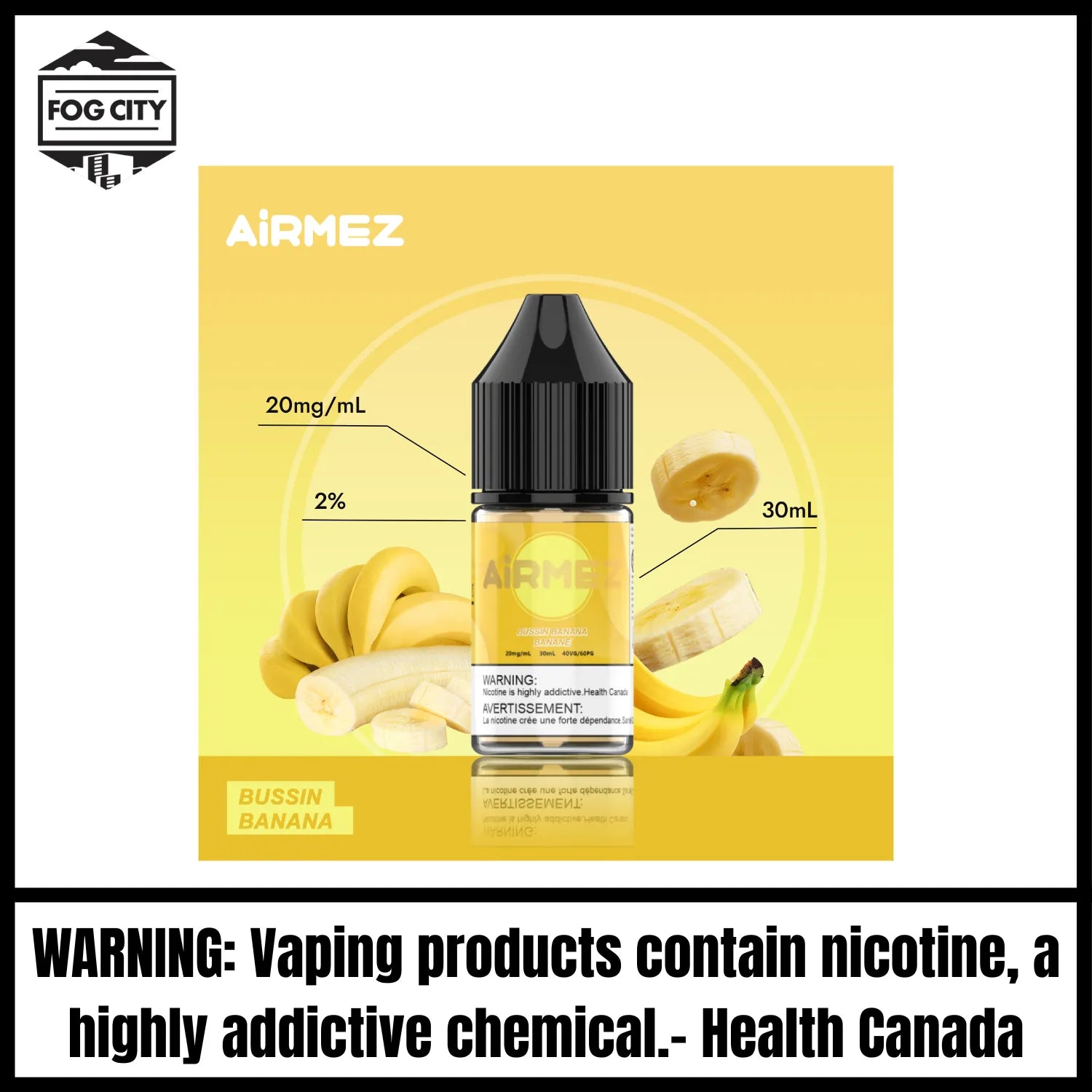 AiRMEZ E-Liquid 30 mL |Bussin Banana