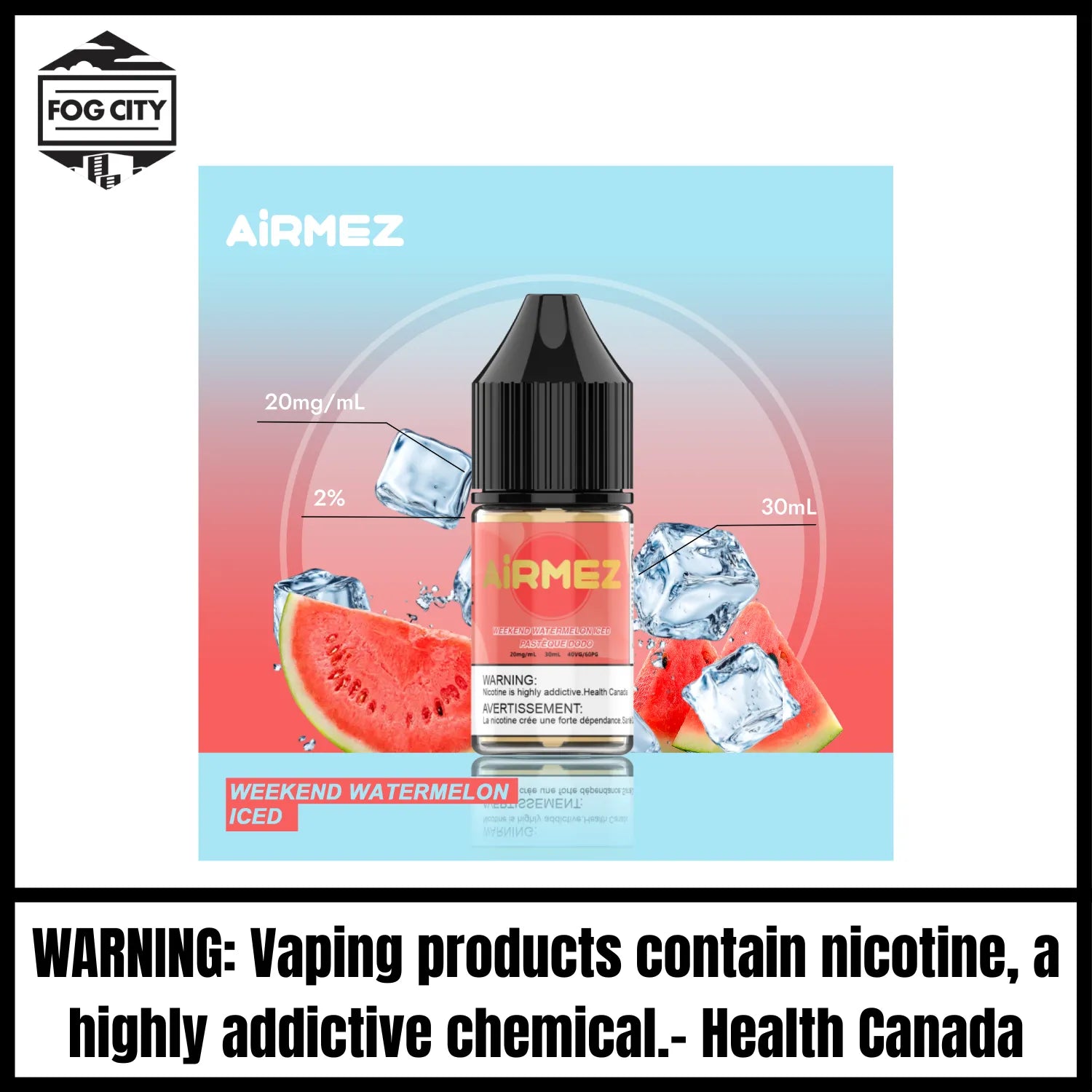 AiRMEZ E-Liquid 30 mL |Weekend Watermelon Ice