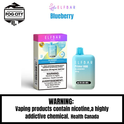 ELF Bar Prime 1800 Disposable Vape |Blueberry-1800 Puffs