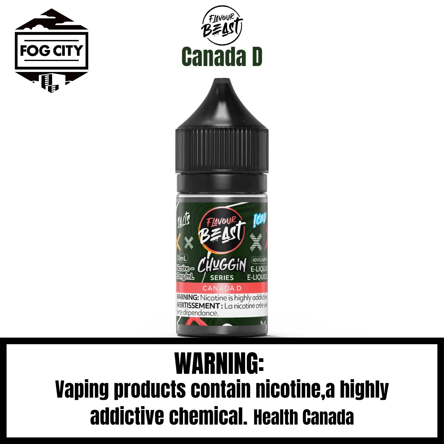 Flavour Beast Chuggin Series 30ML E-Liquid Canada D Flavor - Large Capacity, Popular Soda Flavor, Available at Fog City Vape