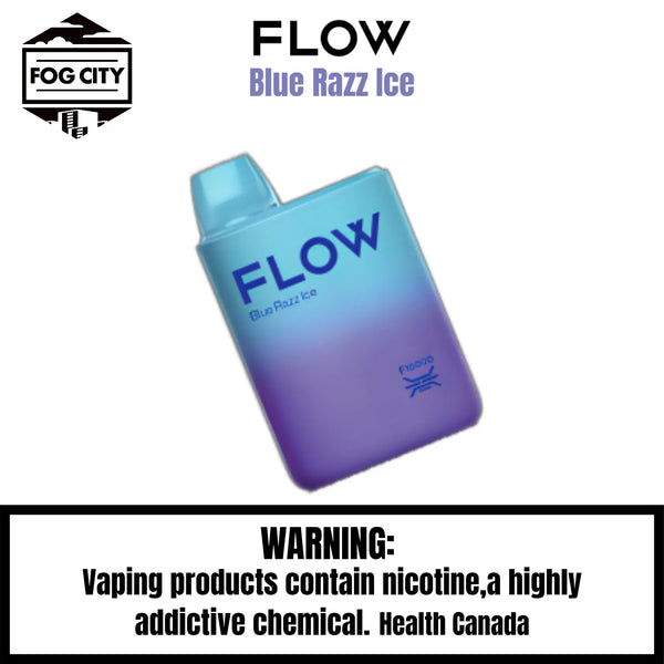 Flow F10000 Disposable Vape 10K Puffs Blue Razz Ice Flavor - Super Icy and Smooth, Available at Fog City Vape