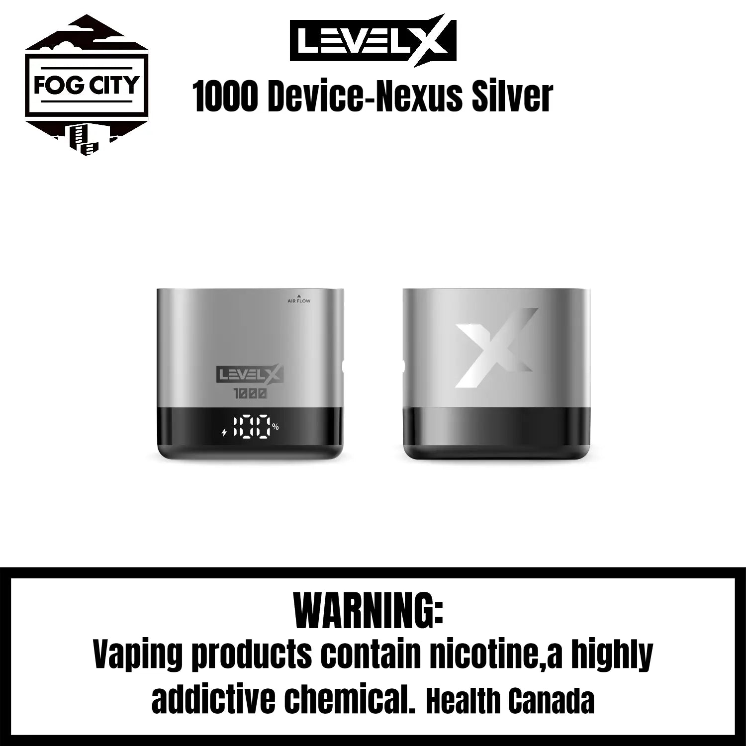 Level X Boost 1000 Device Fog City Color Nexus Silver