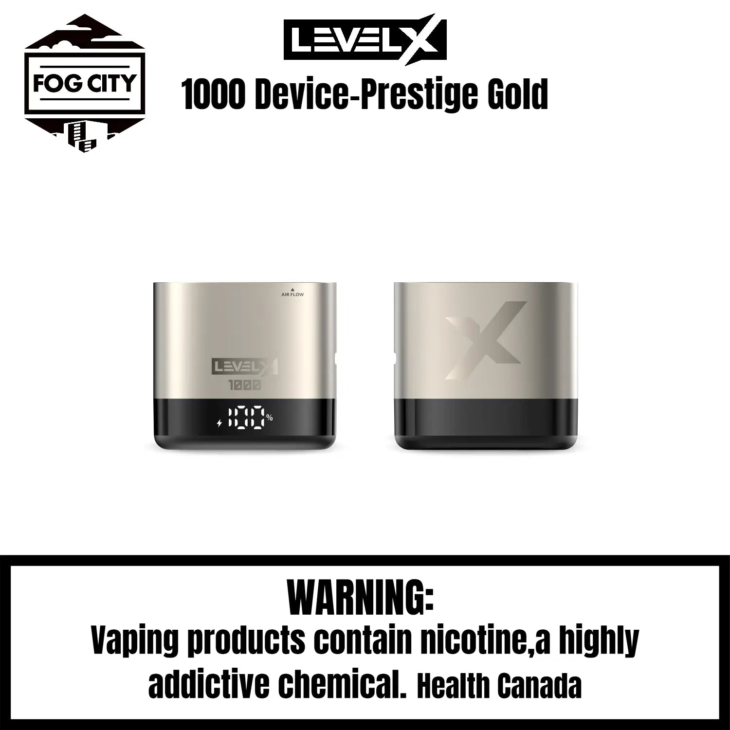 Level X Boost 1000 Device Fog City Color Prestige Gold