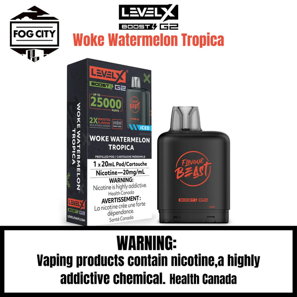Level X Boost G2 Pod | Woke Watermelon Tropica-25K Puff