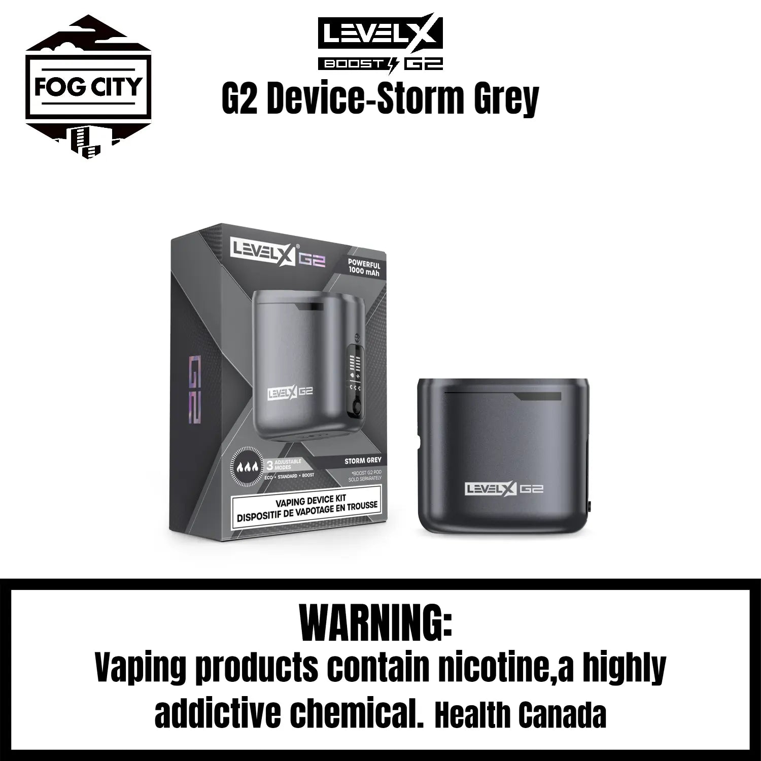 Level X Boost G2 Device Fog City Color Storm Grey