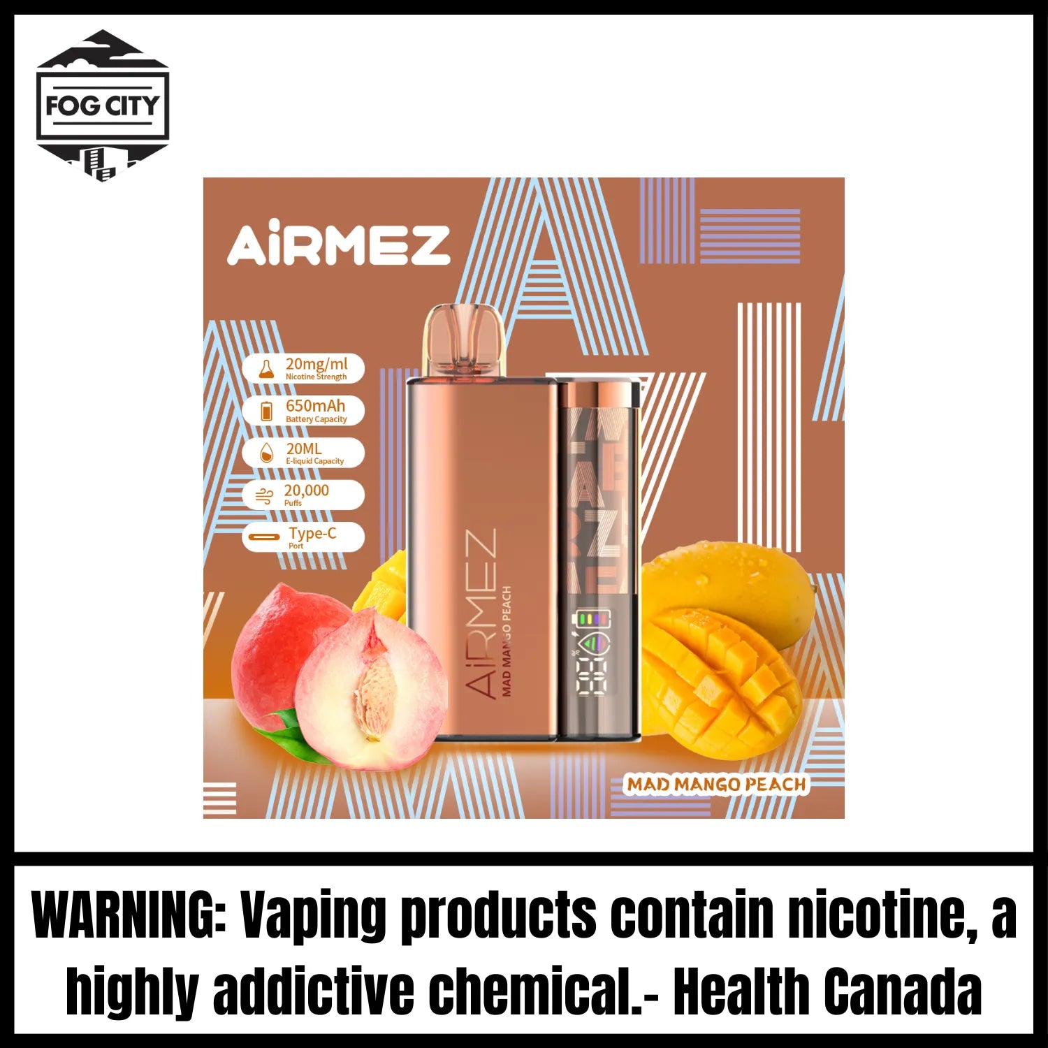 Original 20k Airmez Mad Mango Peach Airmez