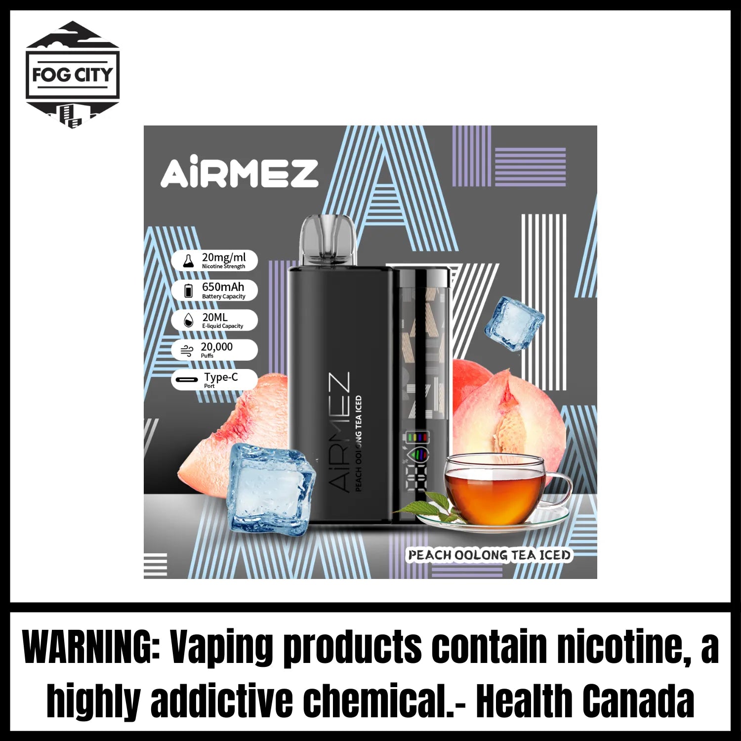 Original 20k Airmez Peach Oolong Tea Iced Airmez