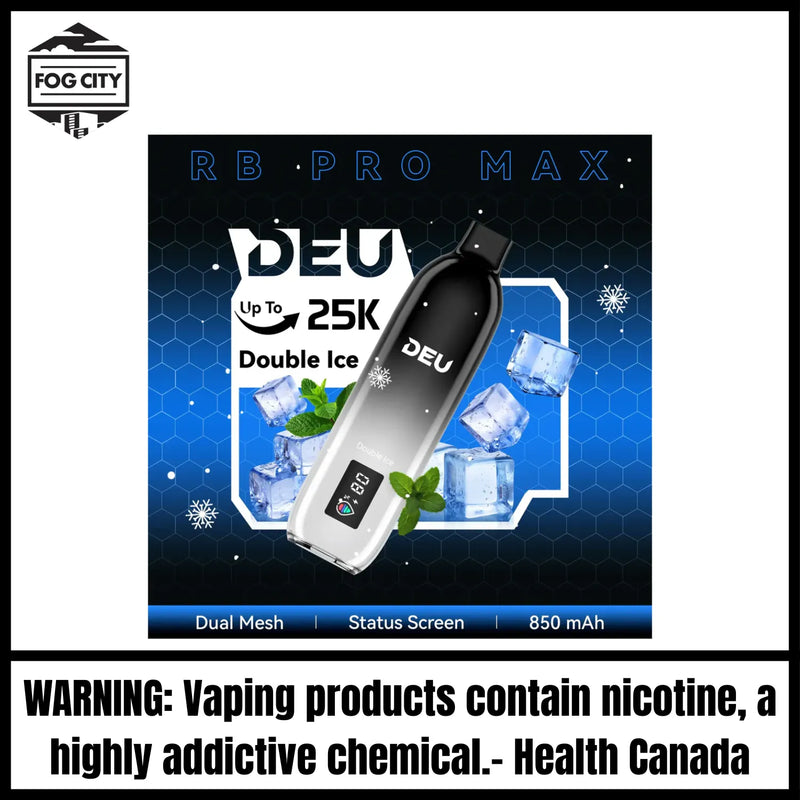 DEU RB PRO MAX+ Disposable Vape |Double Ice-25K Puffs