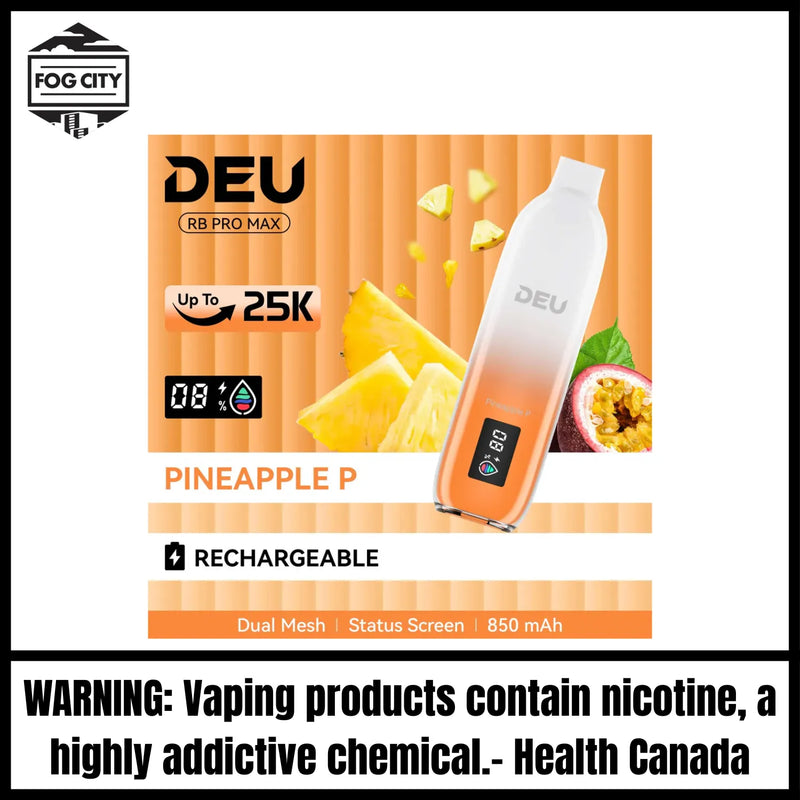DEU RB PRO MAX+ Disposable Vape |Pineapple P-25K Puffs