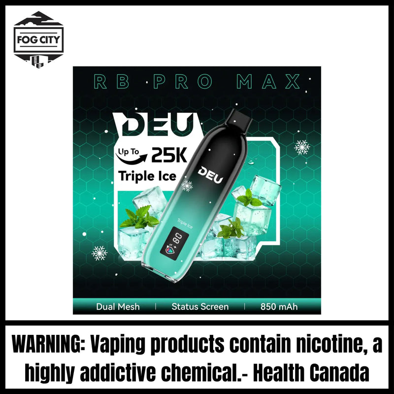 DEU RB PRO MAX+ Disposable Vape |Triple Ice-25K Puffs
