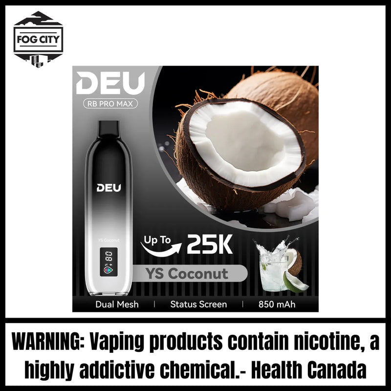 DEU RB PRO MAX+ Disposable Vape |YS Coconut-25K Puffs