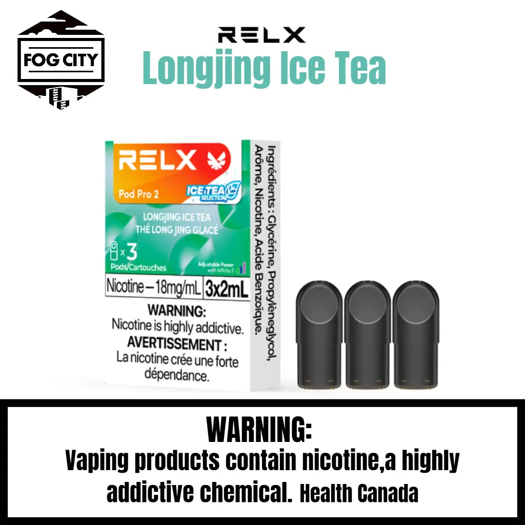 RELX Pro 2 Pod (3 Pcs) Longjing Ice Tea|$20.99| Free Deliver Canada RELX Pro 2 Pod (3 Pcs) Longjing Ice Tea|$20.99| Free Deliver Canada