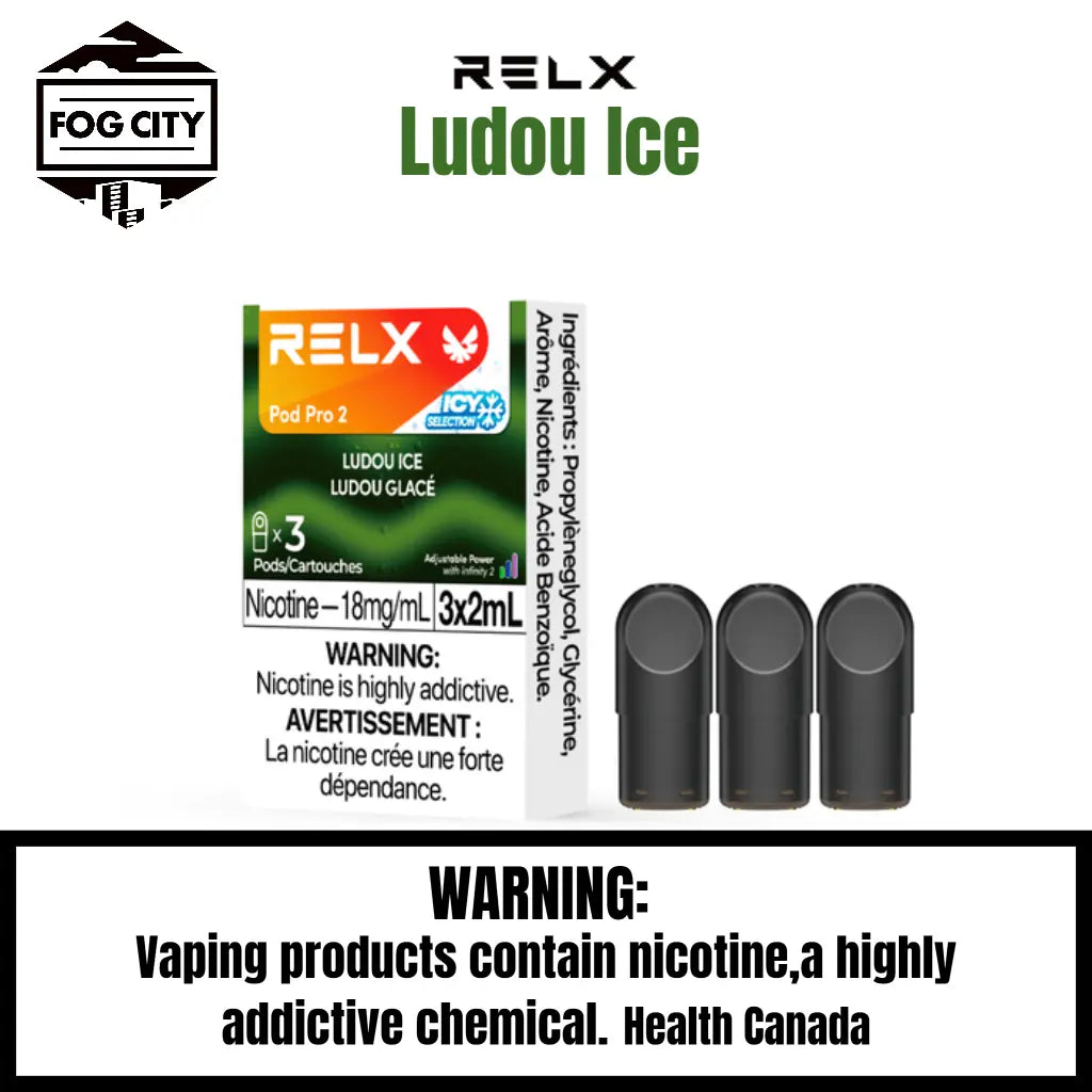 Relx Pod System VAPE Pod Pro 2 3 Pod Pack Flavor Ludou Ice