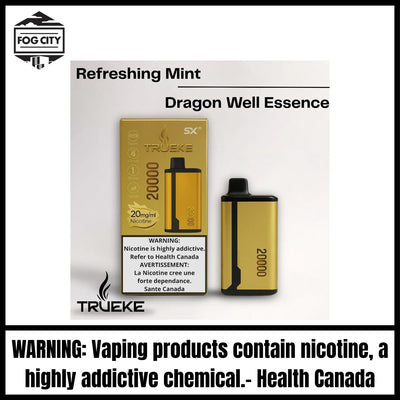 Trueke 20000 Double Flavor Disposable |Refreshing Mint & Dragon Well Essence
