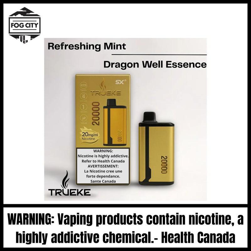 Trueke 20000 Double Flavor Disposable |Refreshing Mint & Dragon Well Essence